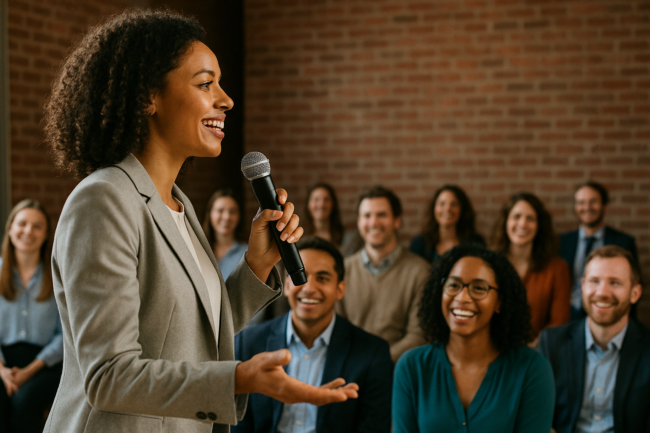 Woman speaking